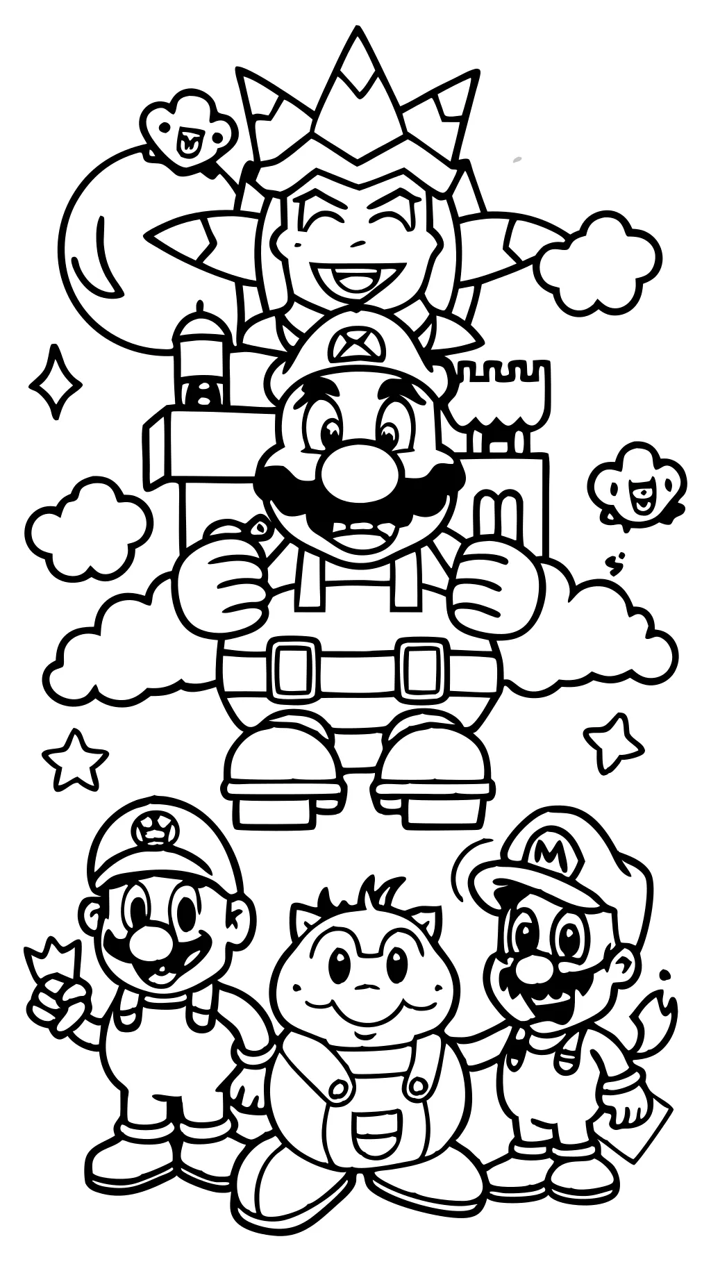 free super mario brothers coloring pages